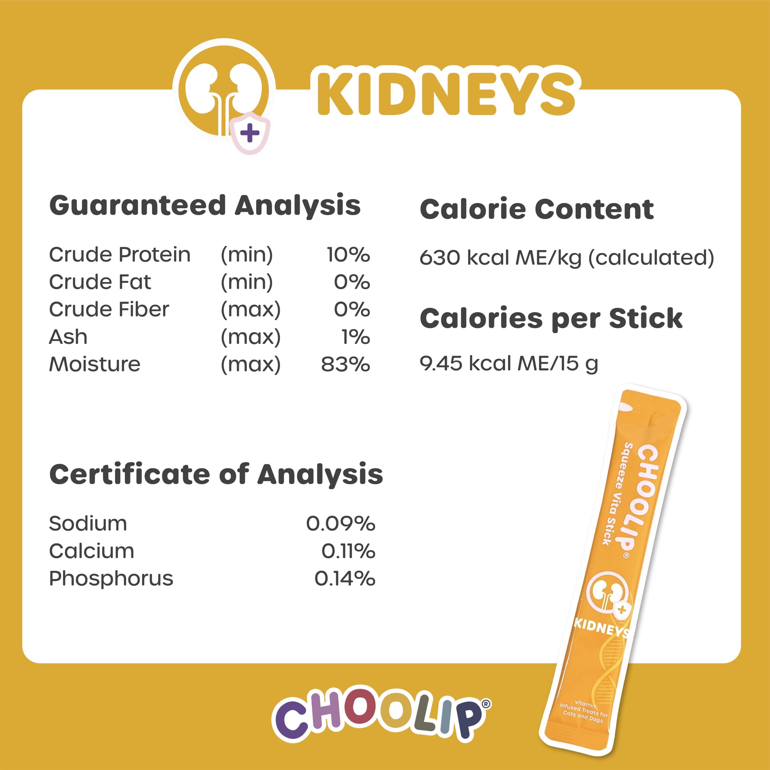 Choolip Squeeze Vita Stick grain-free formula designed for sensitive digestion.