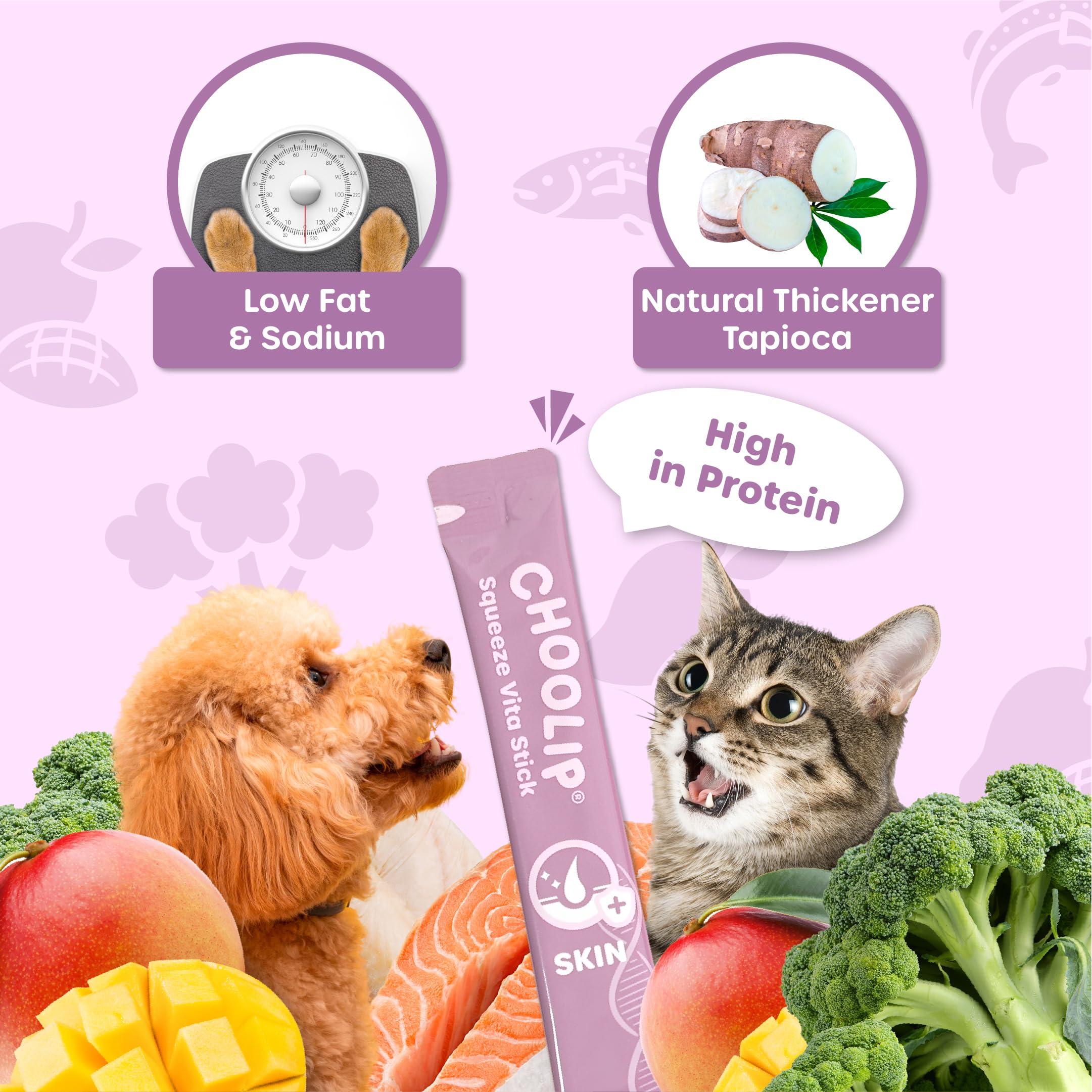 Choolip Squeeze Vita Stick lickable treat close-up showing easy feeding
