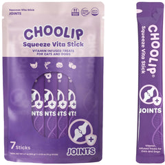 Choolip Squeeze Vita Stick packaging front highlights vet-formulated joint support