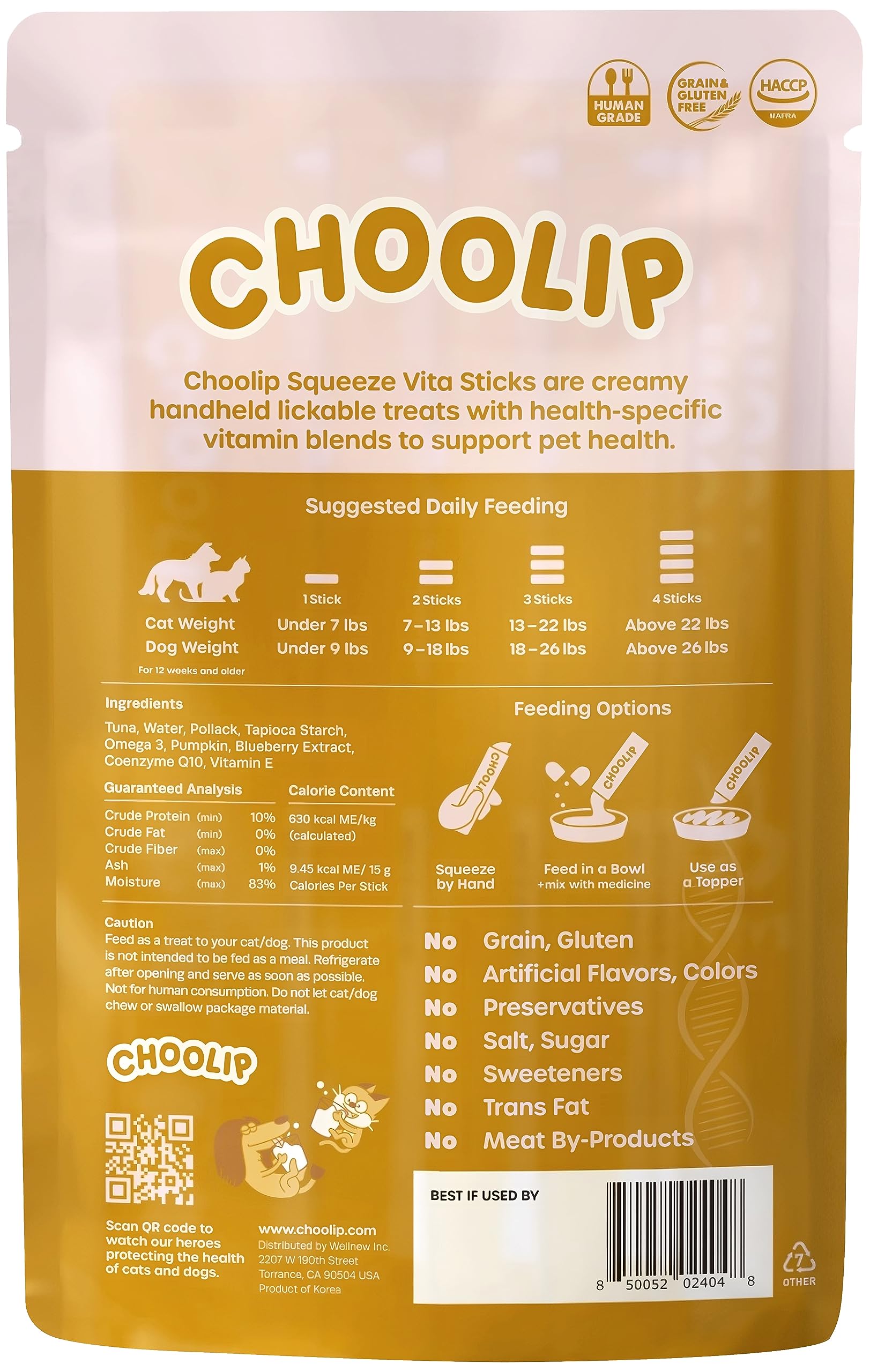Choolip Squeeze Vita Stick packaging for convenient on-the-go feeding.