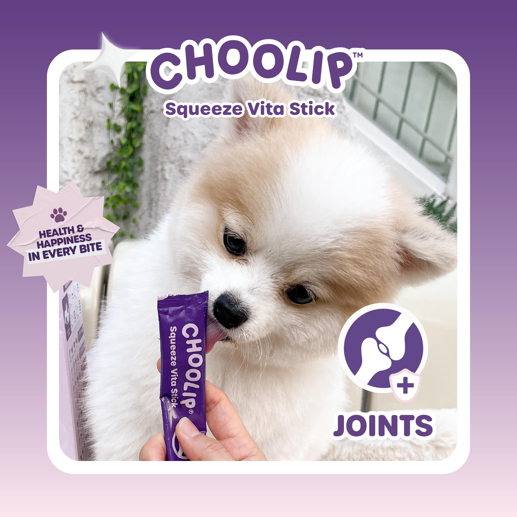 Choolip Squeeze Vita Stick soft texture close-up for lickable treats