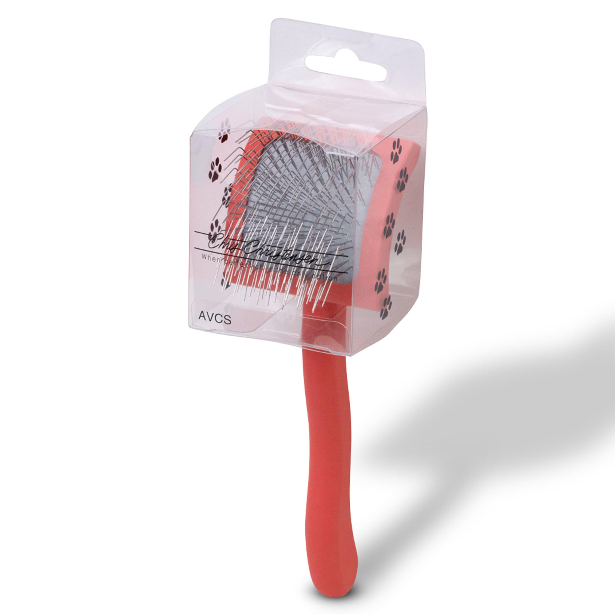 Chris Christensen Baby G Slicker Brush coral small enhances coat appearance with minimal effort.