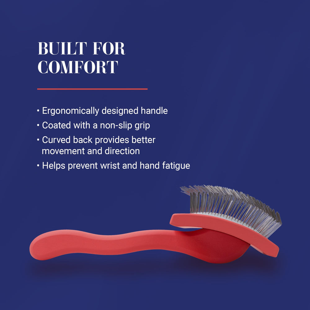 Poodle-friendly Big G Slicker Brush shapes heads and legs with fluff