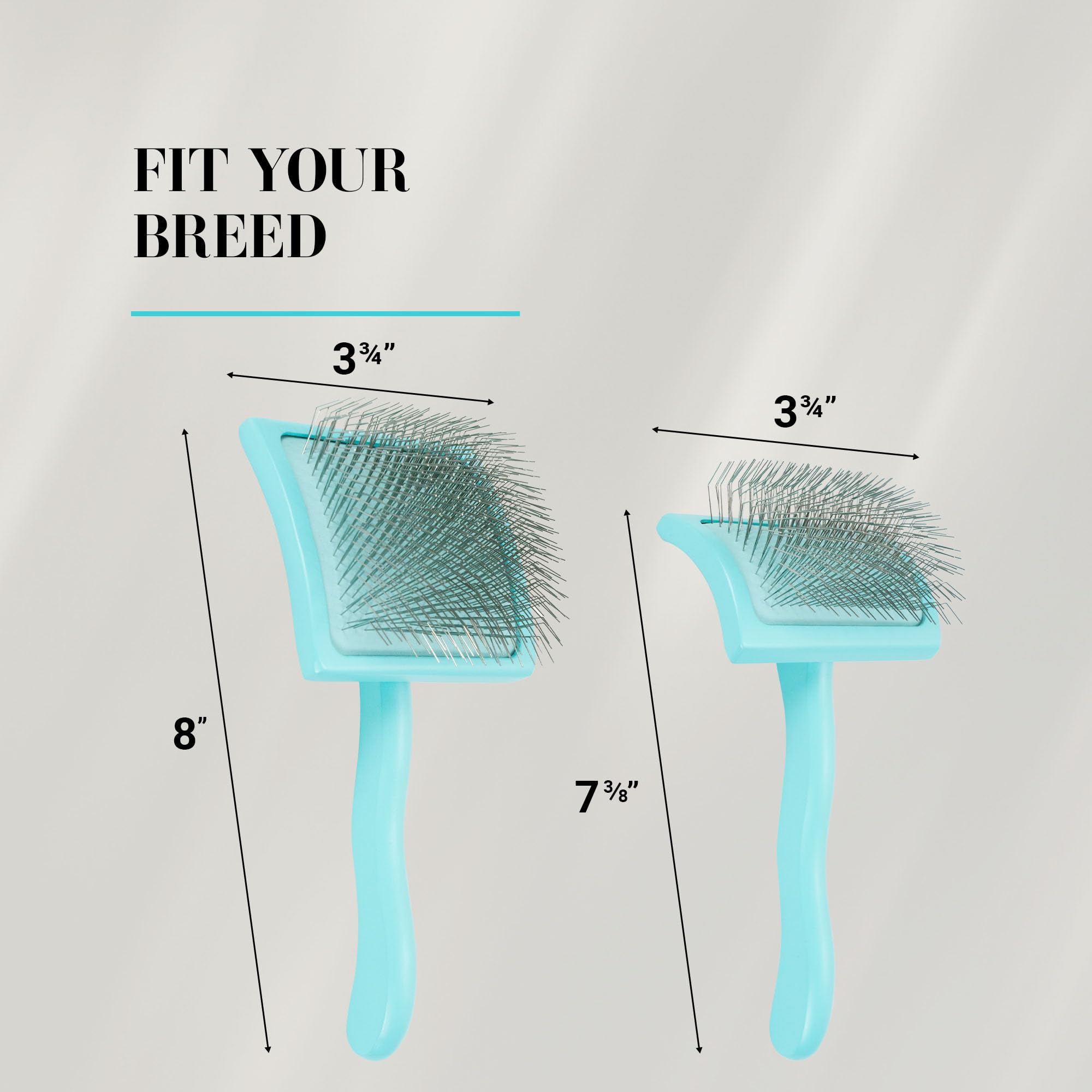 Two sizes available in teal finish for different dog sizes