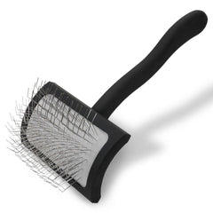 Chris Christensen Big K Slicker Brush closeup showing dense pins for gentle detangling