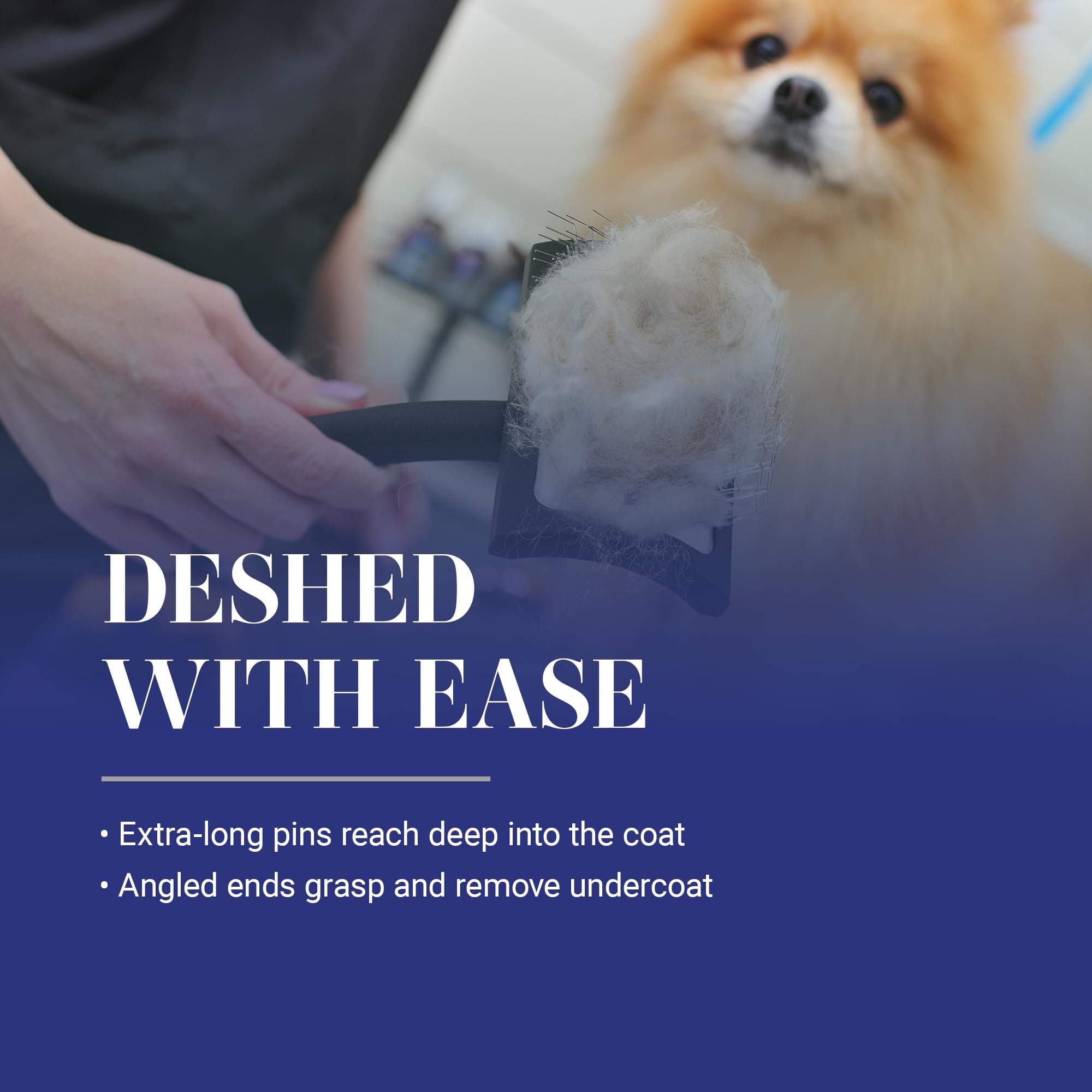 Chris Christensen Big K Slicker Brush ergonomic handle reduces fatigue during grooming
