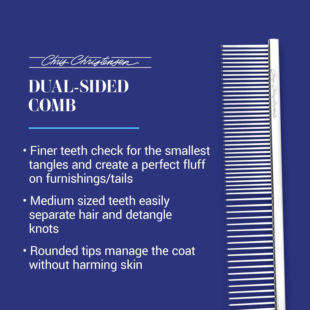 Chris Christensen Buttercomb brass core and steel teeth for durable daily grooming