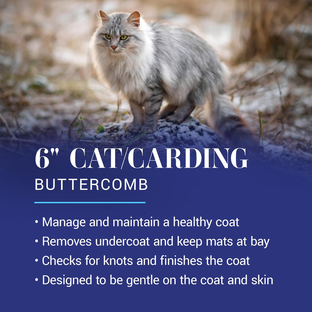 Chris Christensen Cat/Carding Butter Comb side view highlighting dual teeth for thorough detangling.