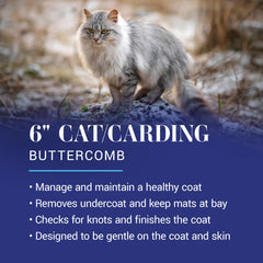 Chris Christensen Cat/Carding Butter Comb side view highlighting dual teeth for thorough detangling.