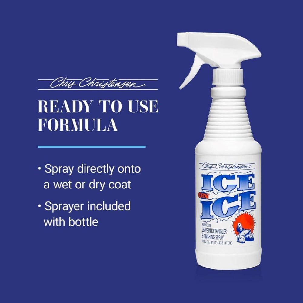 Ice on Ice detangler in action removing mats