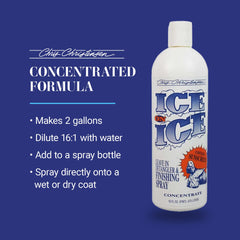 Chris Christensen Ice on Ice ready-to-use spray in action for detangling
