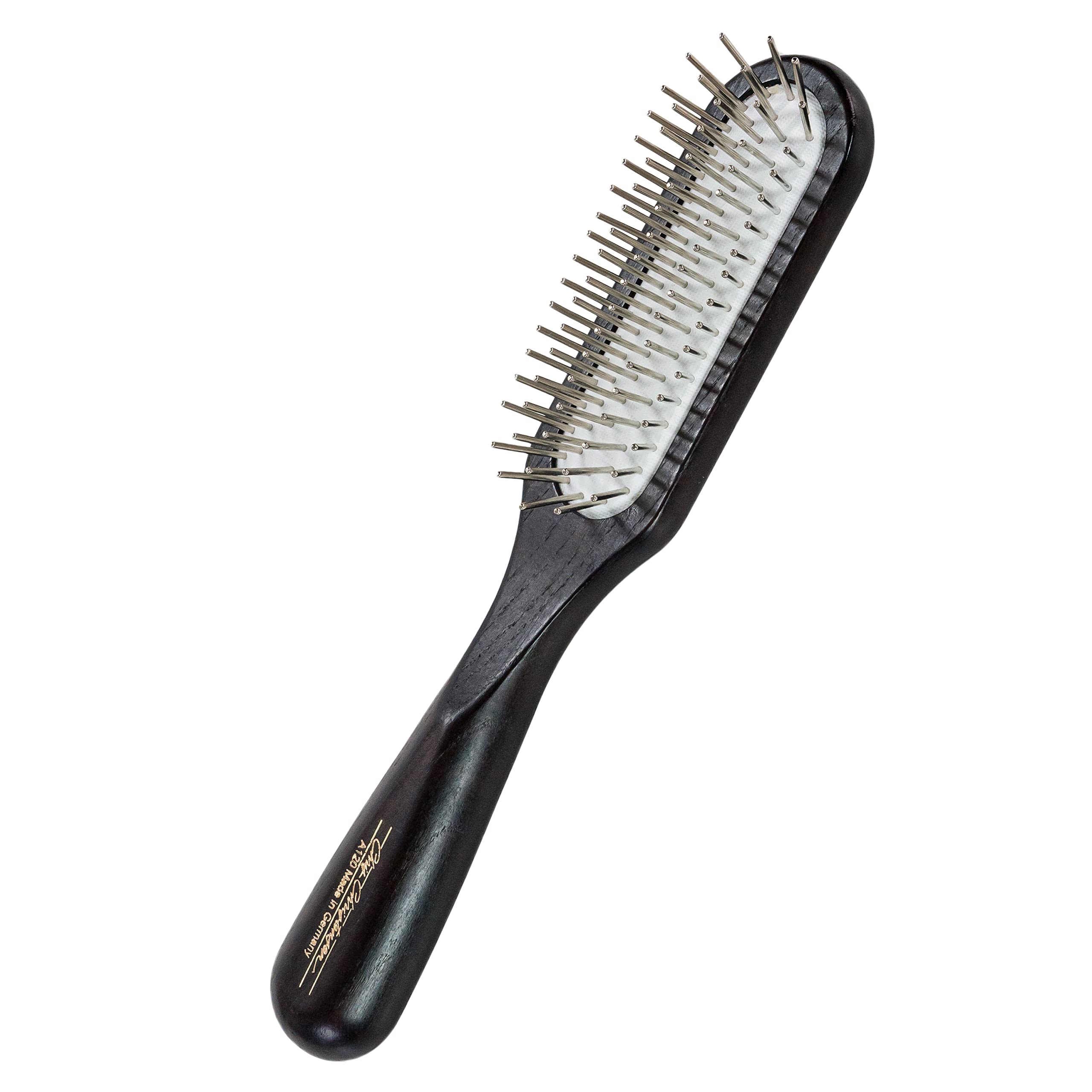 Chris Christensen Ice Slip Brush head glides smoothly for gentle detangling.