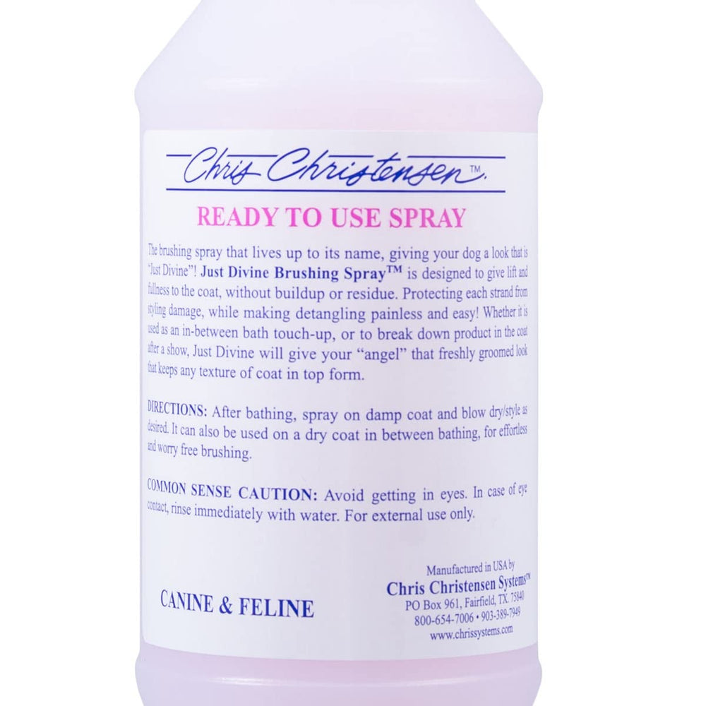 Show-day grooming with Just Divine for a fresh, ready-to-brush appearance.