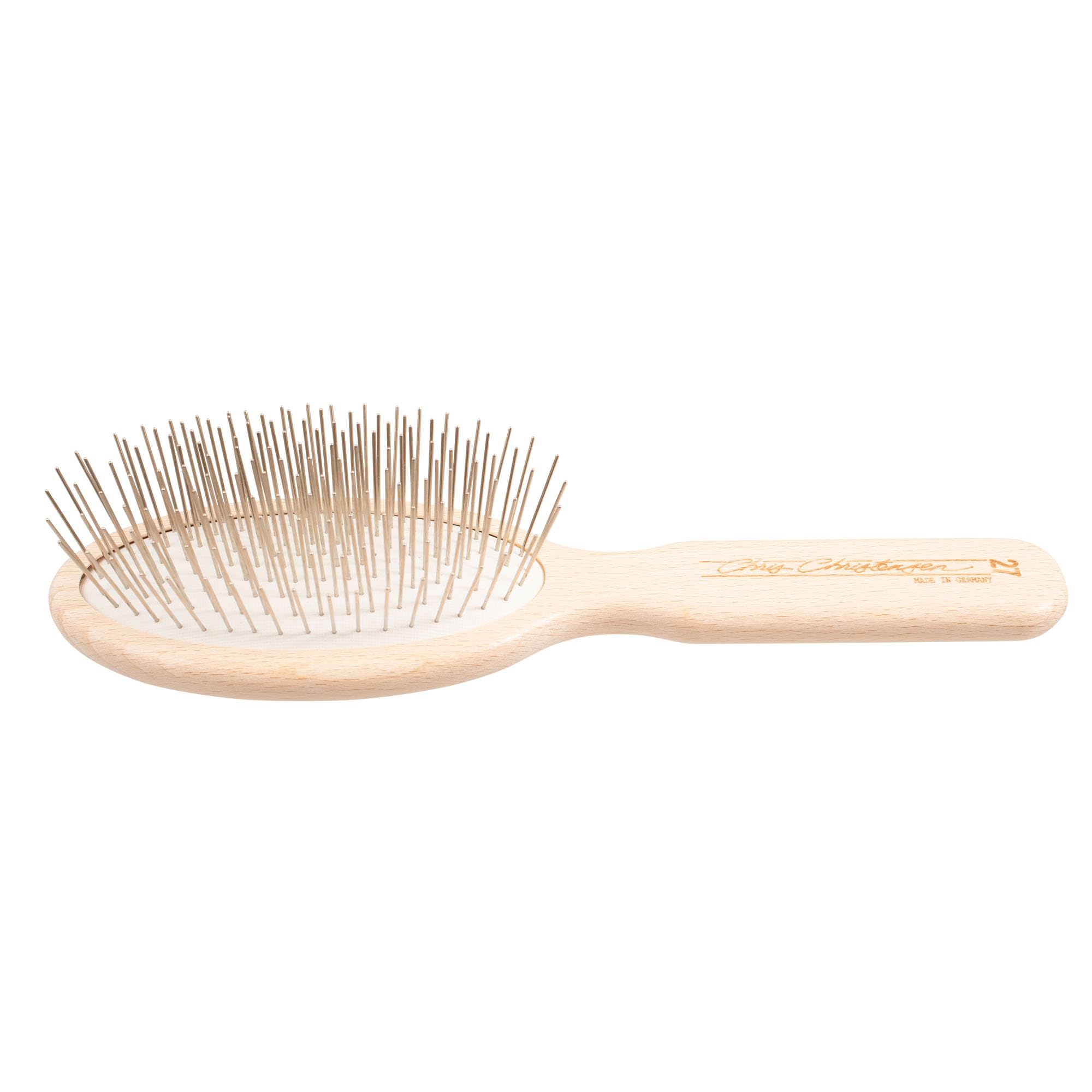 Pocket-sized brush for quick touch-ups during shows and travel.