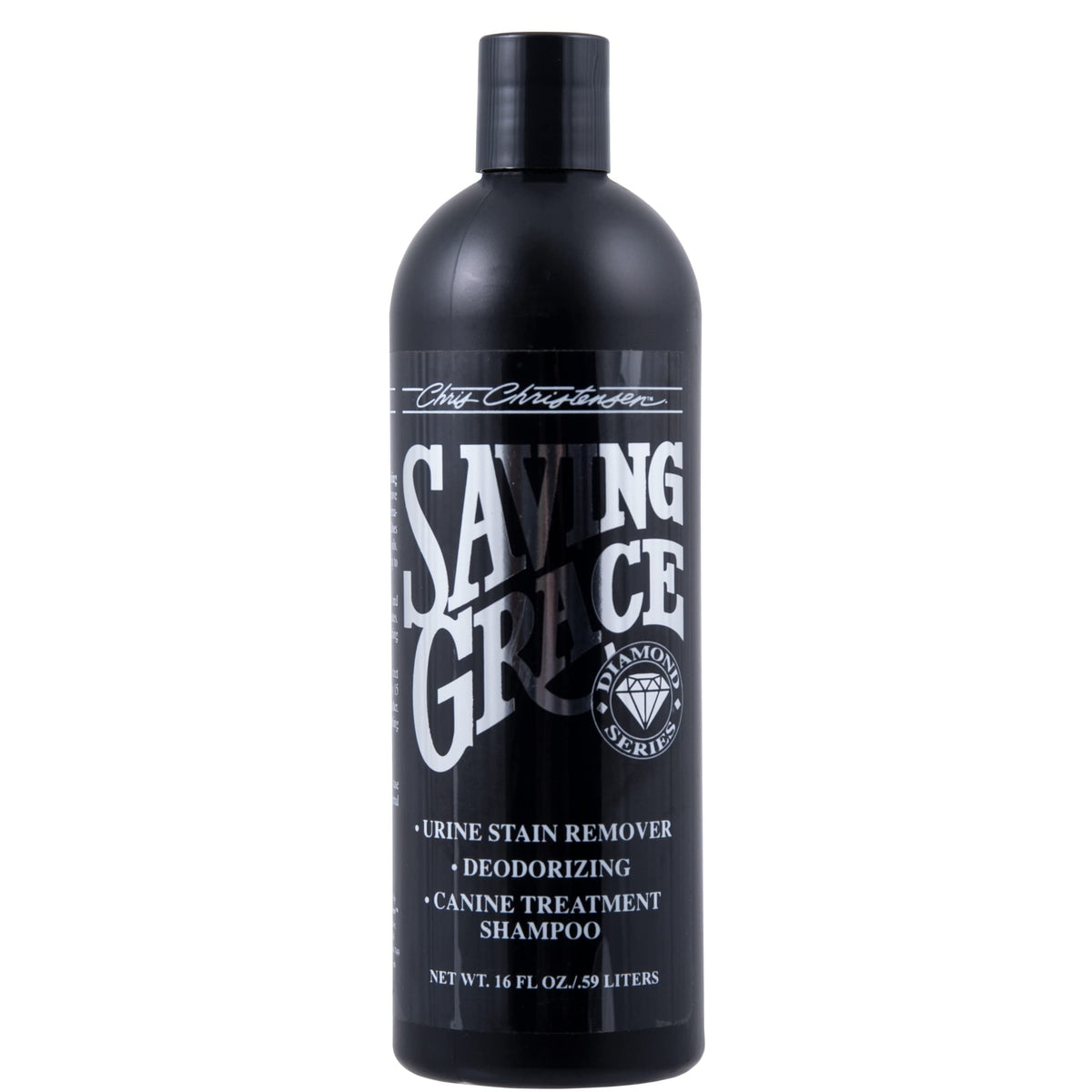 Chris Christensen Saving Grace bottle pour for easy application and stain removal.