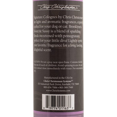 Bottle on shelf showing designer inspired scent for pets.