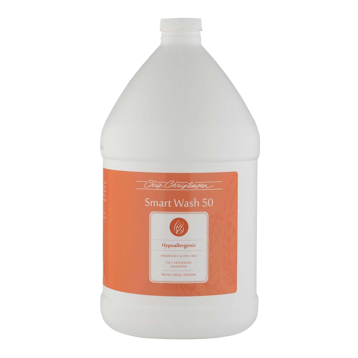 Chris Christensen SmartWash50 bottle front view, professional-grade grooming for all coat types.