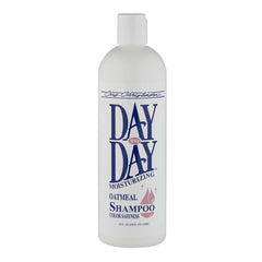 Chris Christensen Day to Day shampoo bottle pour demonstrates ultra-concentrated dilution for efficient grooming