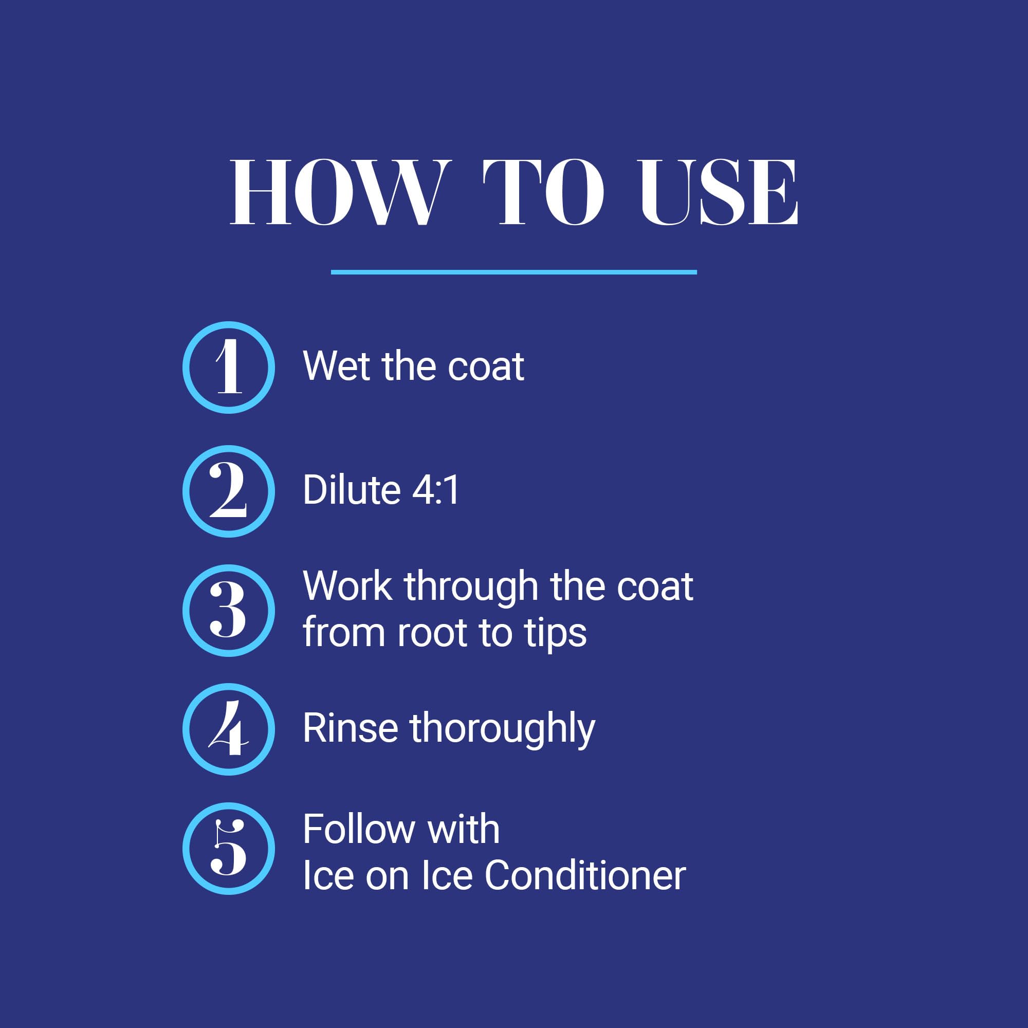 Silky, manageable coat after using Ice on Ice detangling shampoo.