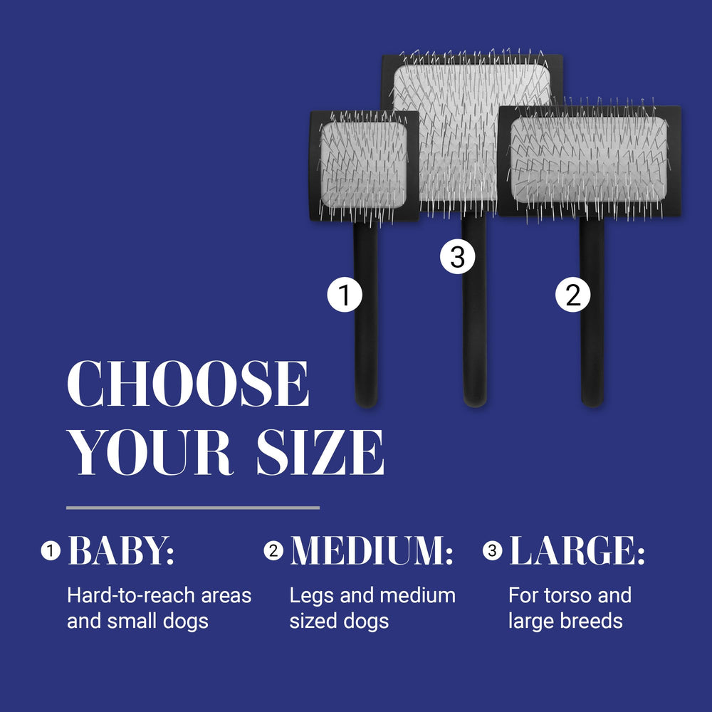 Chris Christensen Baby K Slicker Brush, home-grooming focus, quick routine between professional visits.