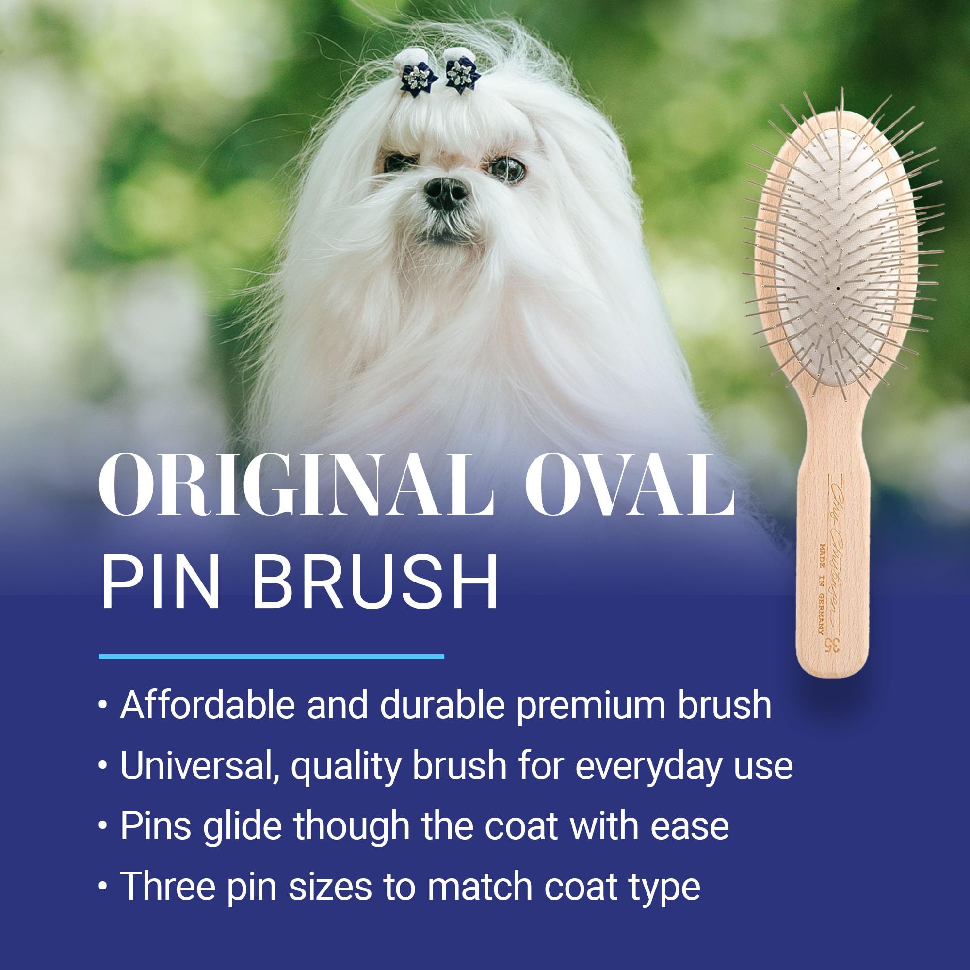 Chris Christensen Original Series oval cushion detail helps the brush glide smoothly.