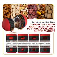 Chronanagese interactive dog puzzle toy roll-action close-up with treats dispensing