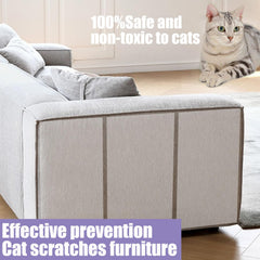 CHUANGSEED clear furniture protector tape applied to couch blends with decor