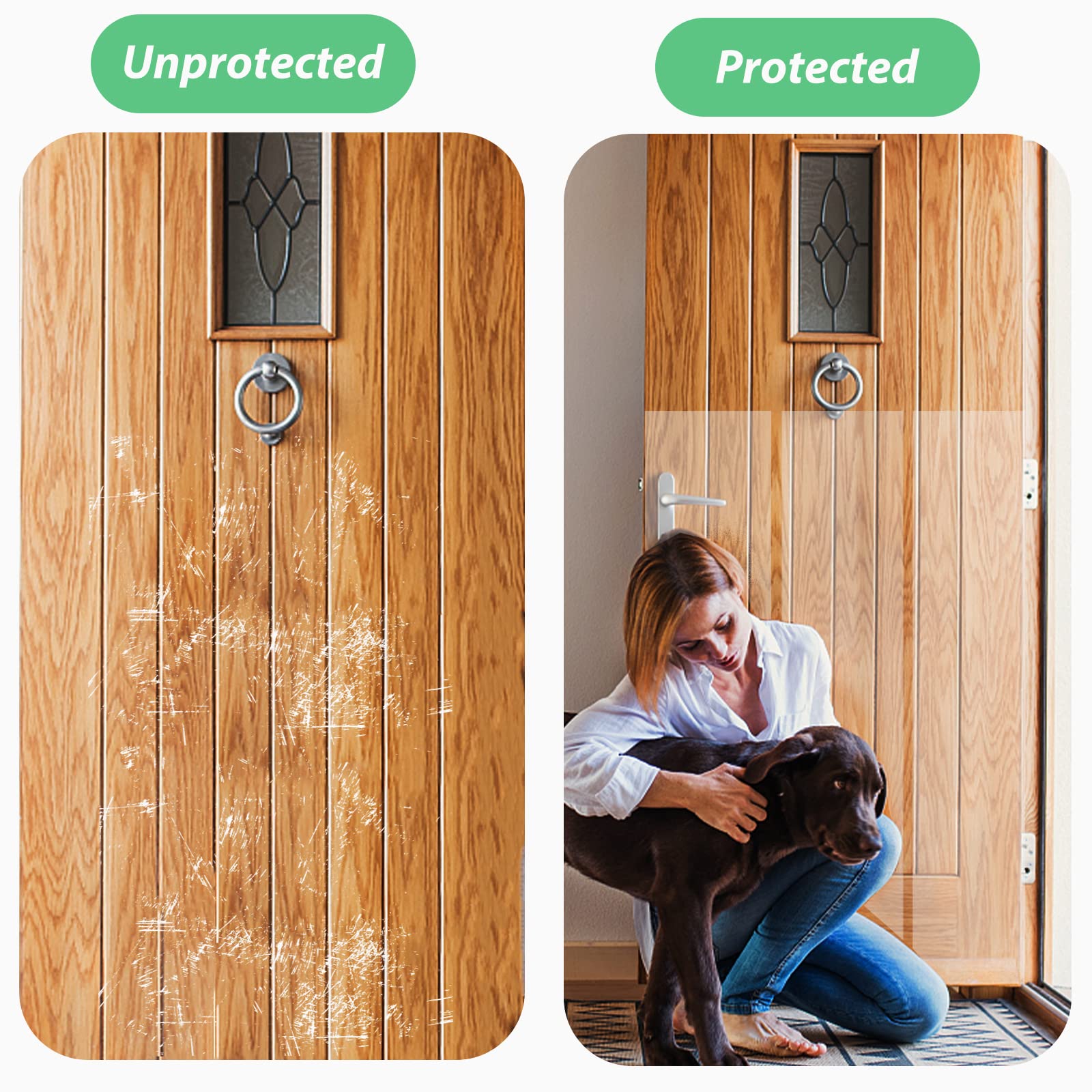 CHUANGSEED clear adhesive tape guards door frames against claw marks while remaining discreet.