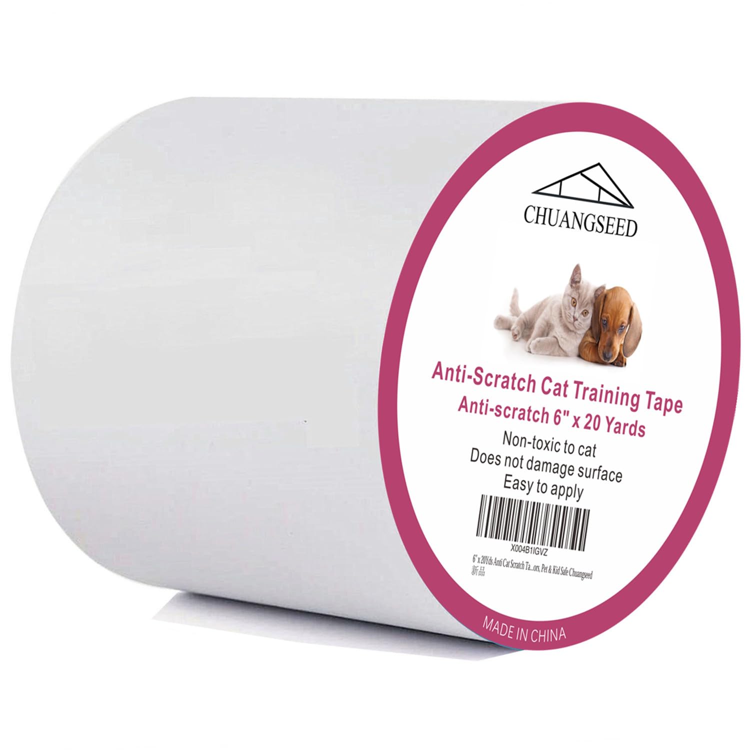 CHUANGSEED transparent cat scratch deterrent tape on sofa edge reduces clawing