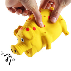 ChubbyPiggies durable latex dog toy, safe for chewing and dental-friendly use.