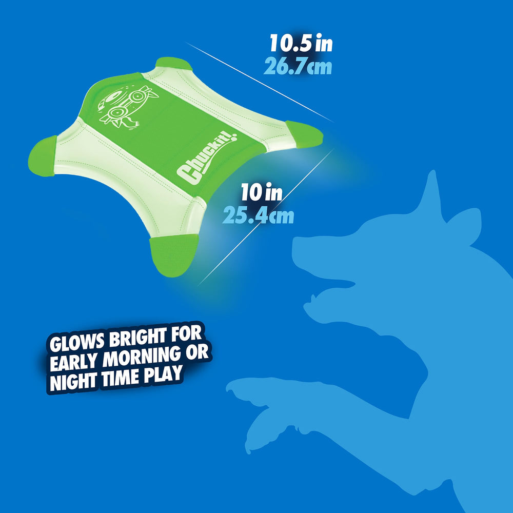 Chuckit! Quick-charge Glow Squirrel requires no batteries for night play