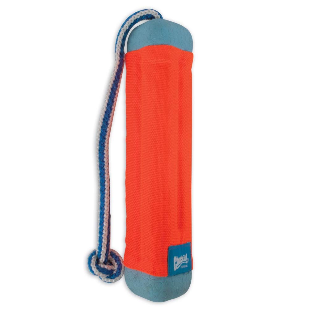 Chuckit Amphibious Bumper in water play supports interactive fetch at beach or lake.