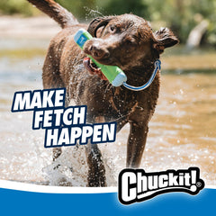 Chuckit Amphibious Bumper rope handle for secure, precise throws.