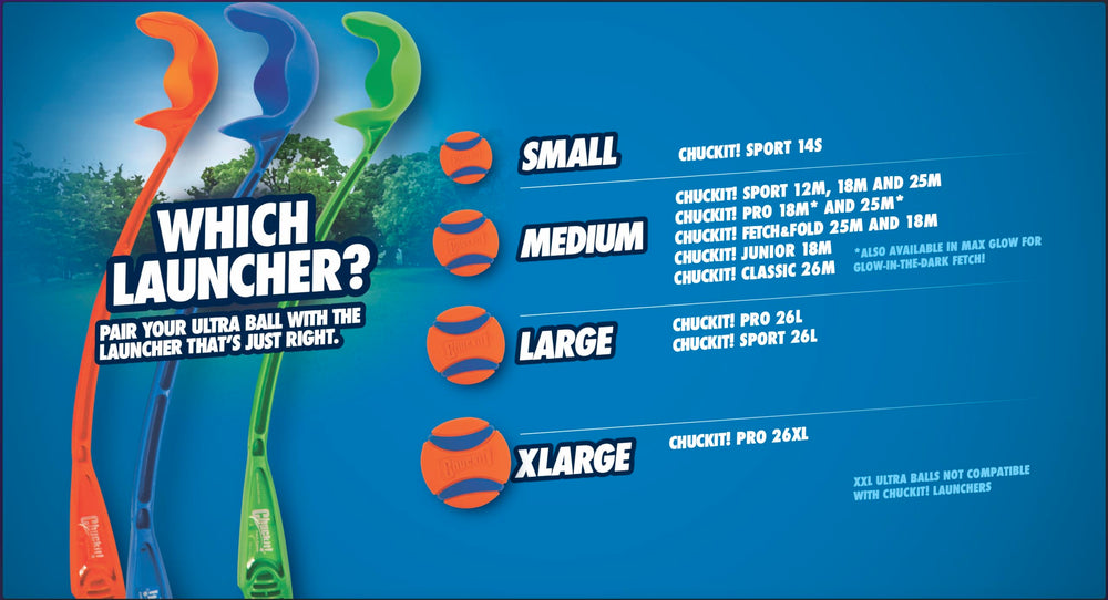 Includes large Chuckit! ball for immediate fetch action.