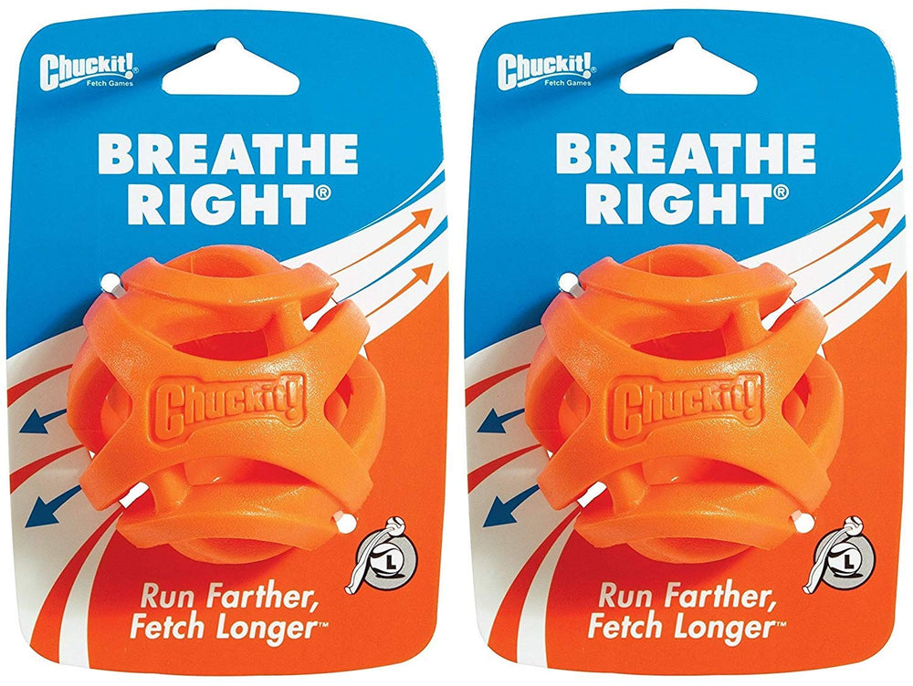 Chuckit! Breathe Right Fetch Ball large for dogs promotes easier breathing during play