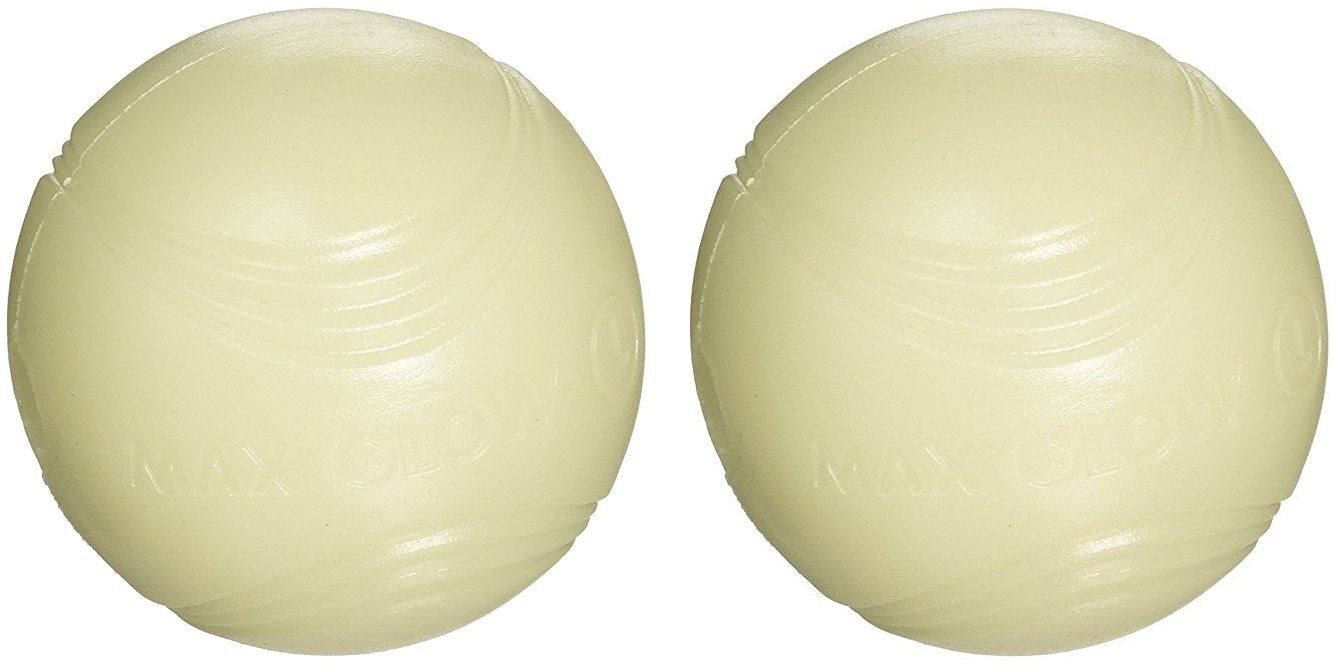 Chuckit! Max Glow Ball 2-pack glows at night for extended fetch sessions.