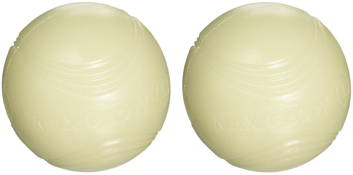 Chuckit! Max Glow Ball 2-pack glows at night for extended fetch sessions.