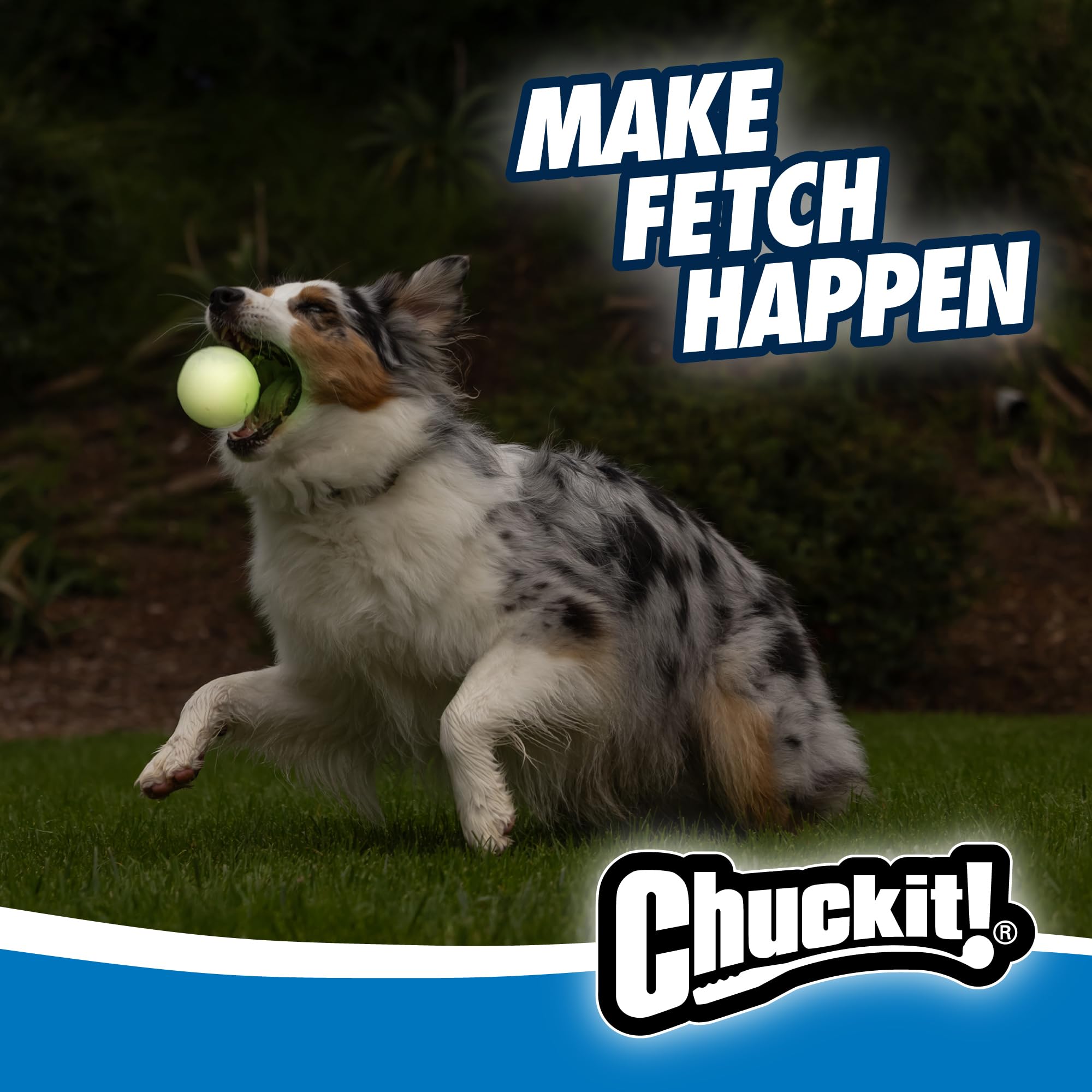 Easy-clean surface on Chuckit glow ball after outdoor sessions