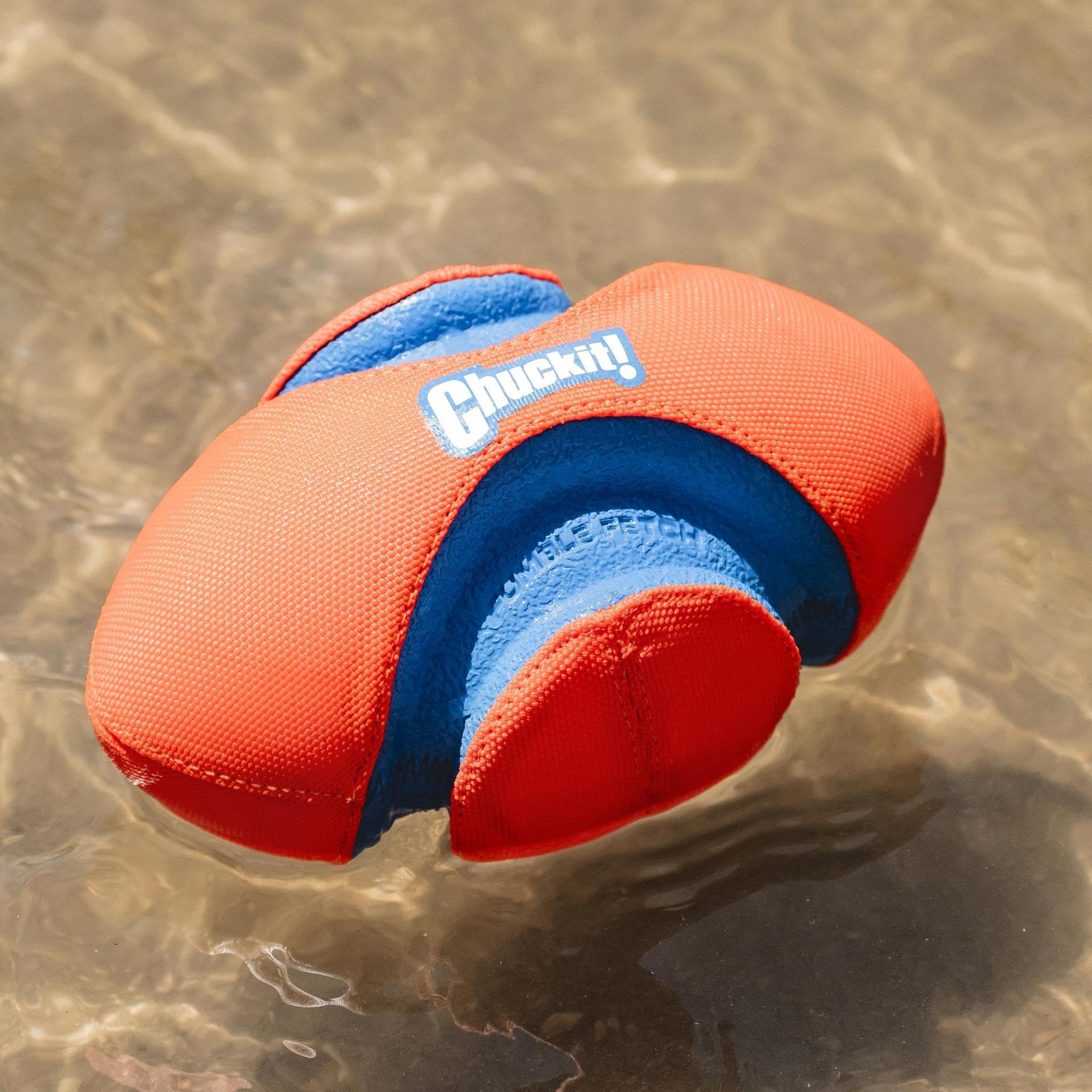 Chuckit! Fumble Fetch grooved design for easy pickup during playtime