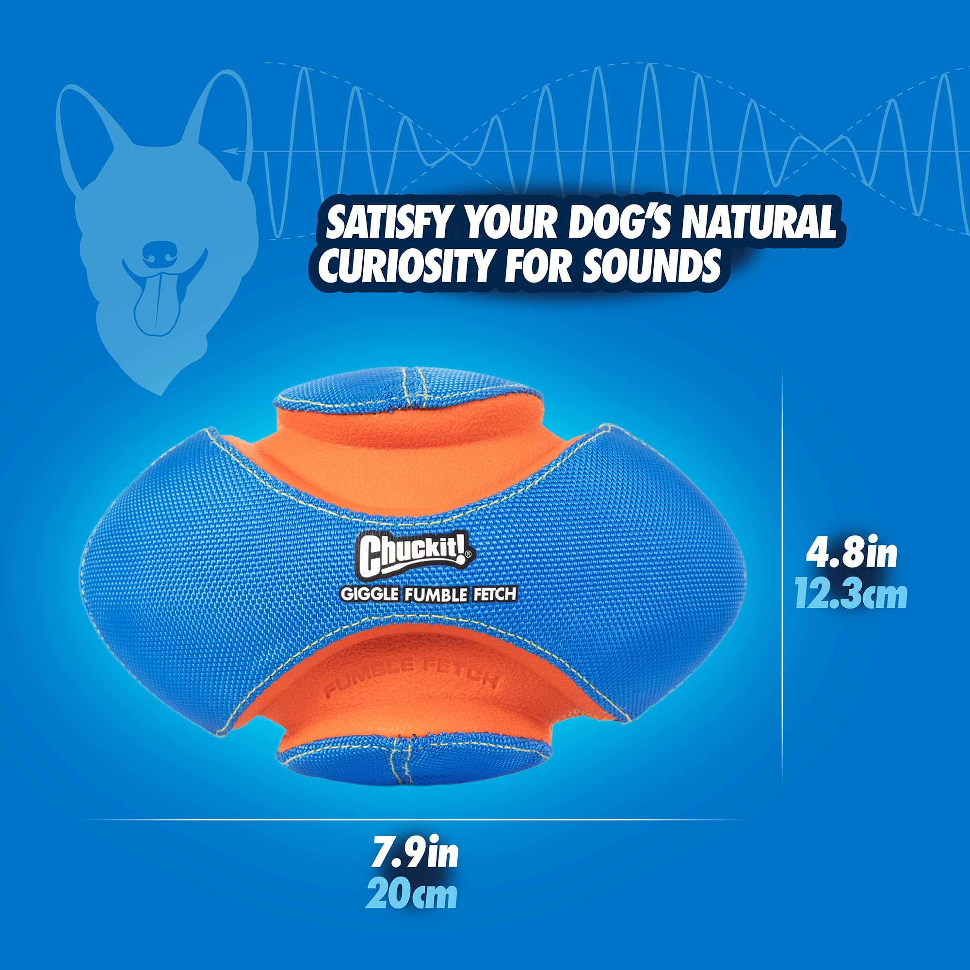 Chuckit! Giggle Fumble bite zones enable quick pickup during group or solo play.