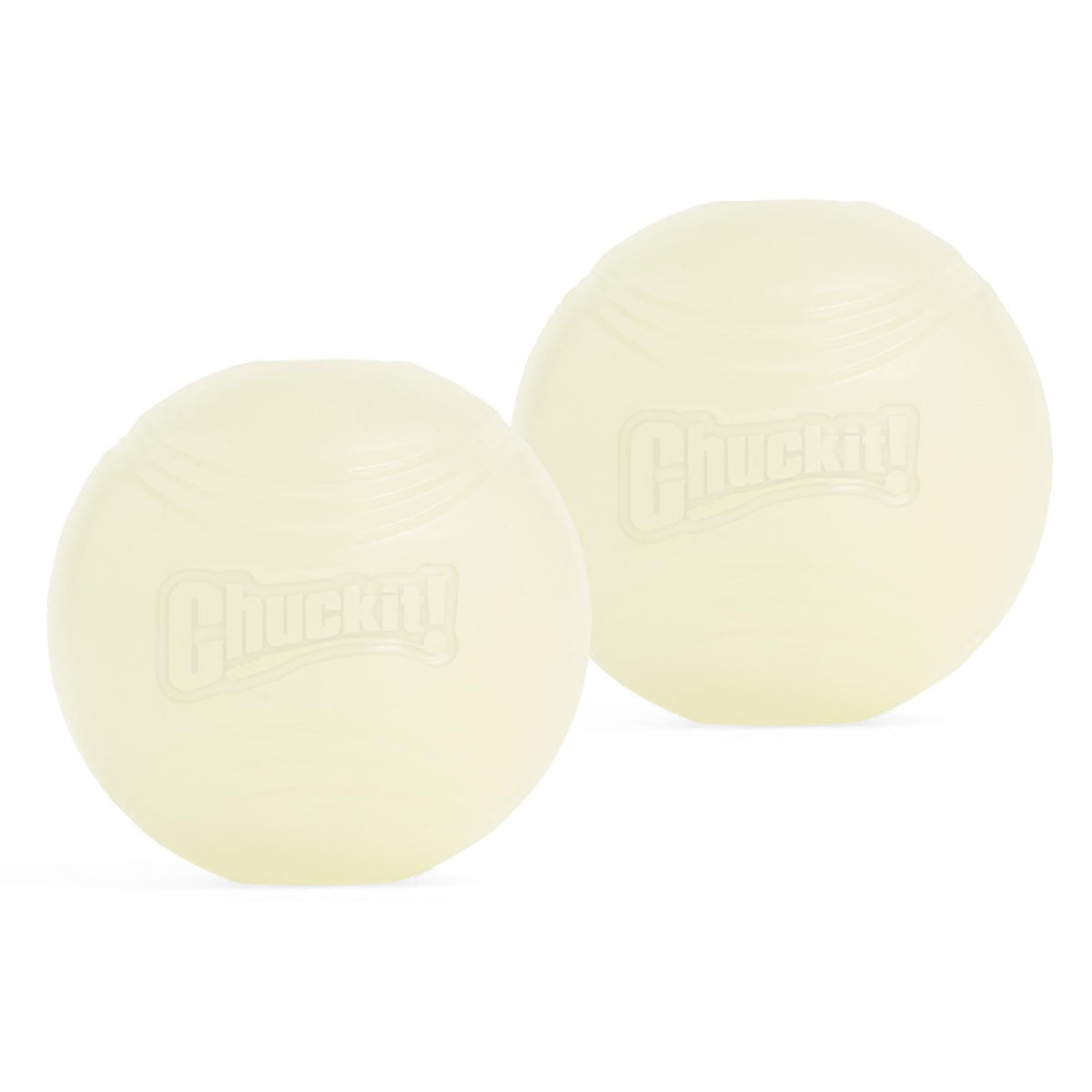 Chuckit glow-in-the-dark bouncy ball for night fetch with dogs