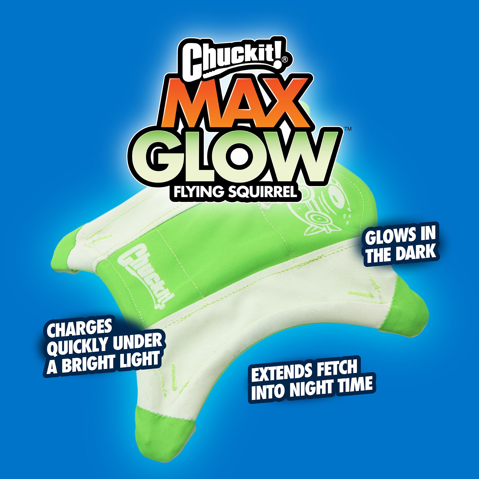 Chuckit! Aerodynamic Glow Squirrel glides smoothly during daytime fetch