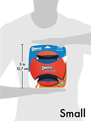 Chuckit! Kick Fetch Ball small floating-on-water, designed to float for water-loving dogs.