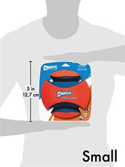 Chuckit! Kick Fetch Ball small floating-on-water, designed to float for water-loving dogs.