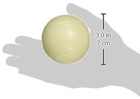 Chuckit! Max Glow Ball brightens after dark for safe pickup.