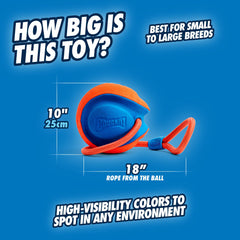 Chuckit! Rope Fetch tug design enabling engaging interactive games with dogs.