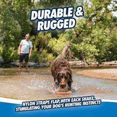 Chuckit Rugged Bumper floats on water for aquatic play