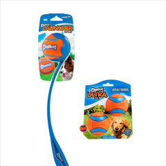 Two-pack 2.5-inch Ultra Balls deliver stronger bounce for longer play.