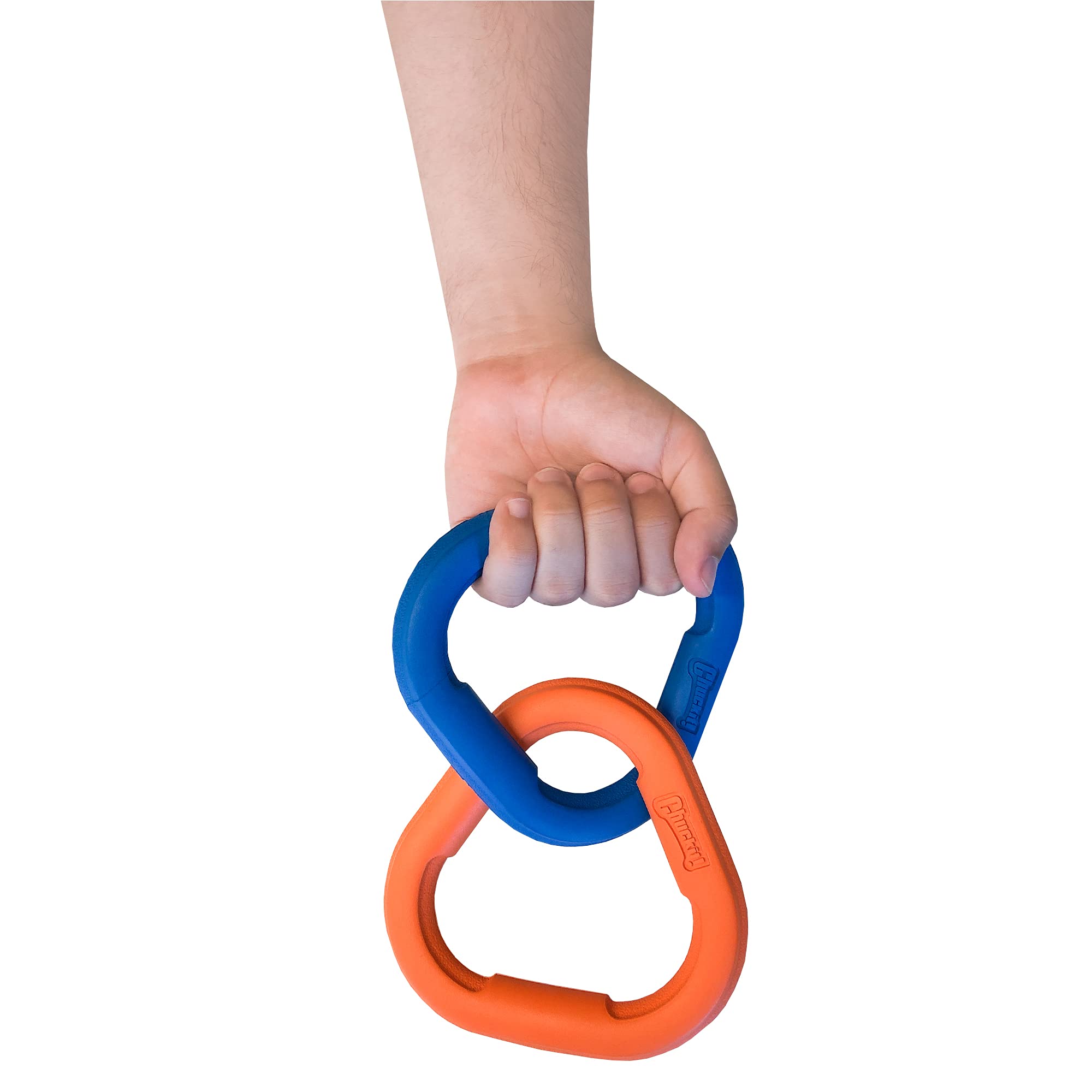 ChuckIt! Ultra Links puppy-teether closeup demonstrates chew-friendly design for small to medium dogs