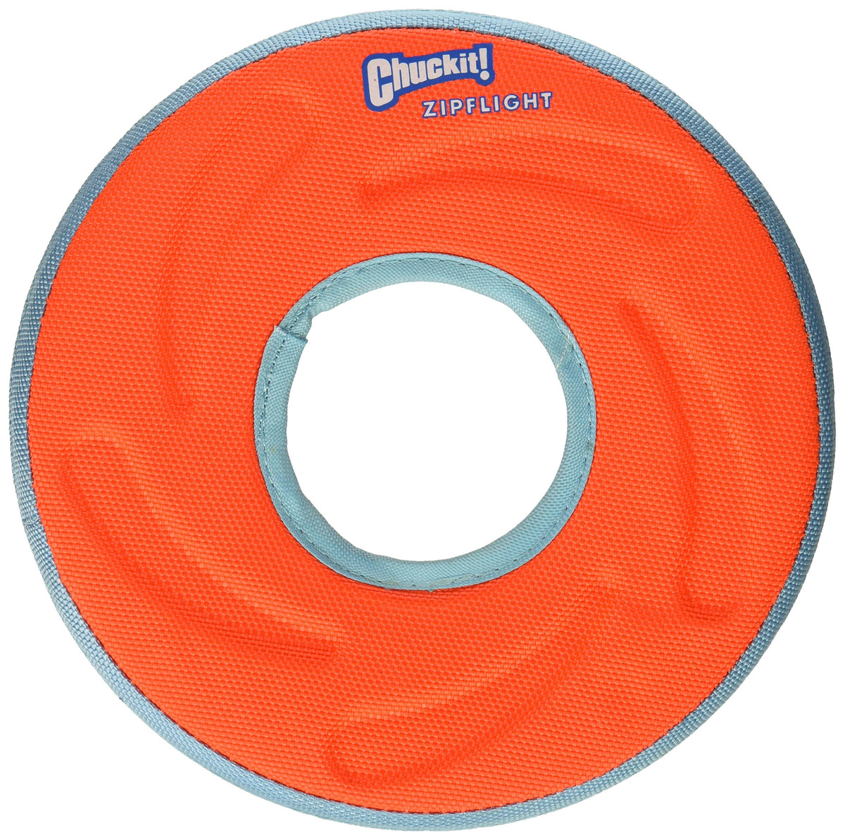 Chuckit Zipflight Frisbee dog toy in mid-air ready for fetch adventures